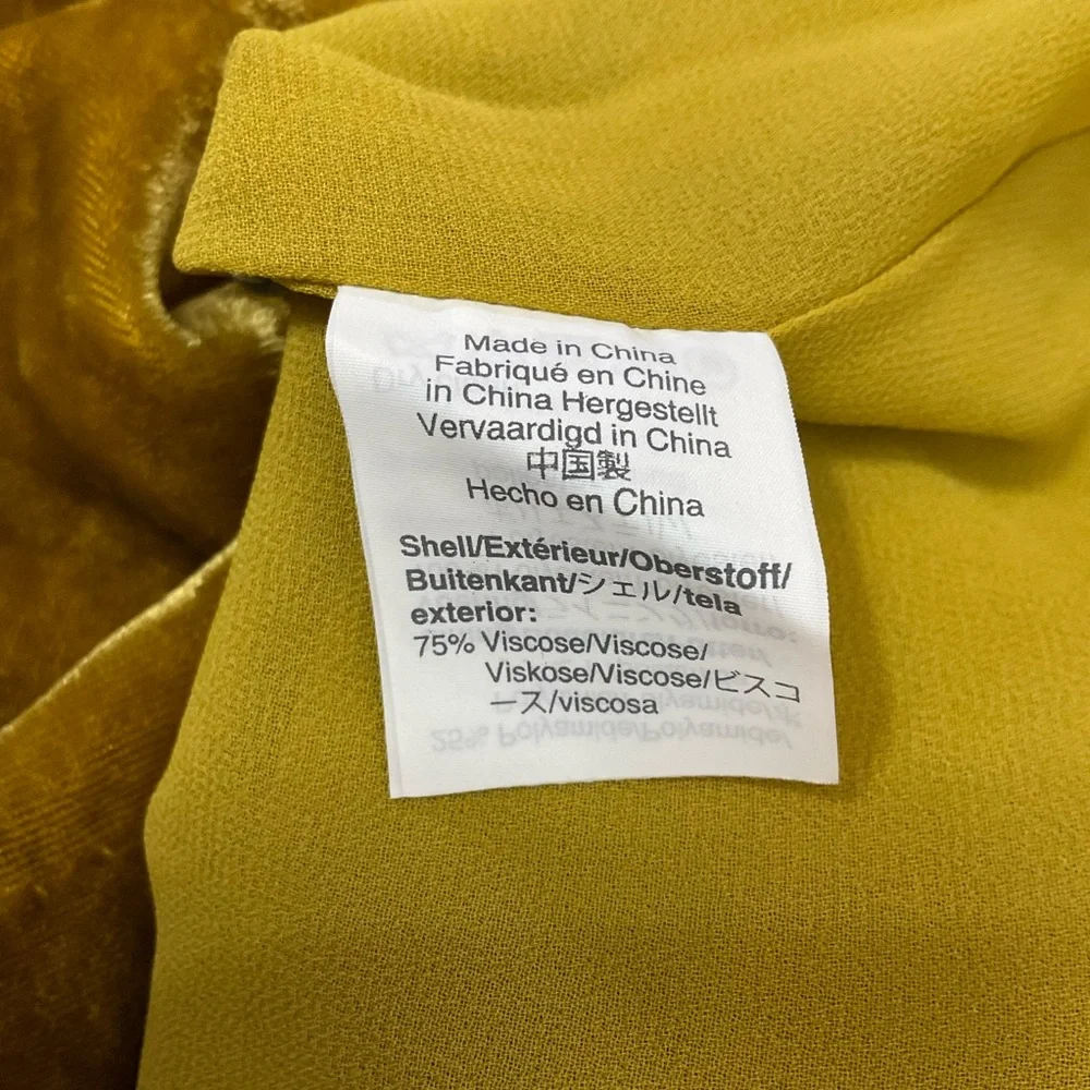 J. Crew Sleeveless Velvet Tank Top Gold Size 00